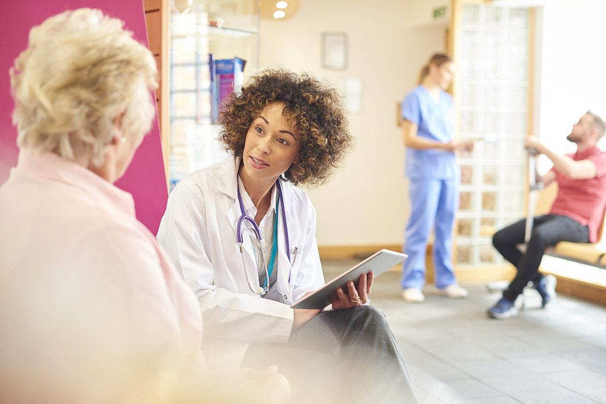 Medical Professional with Patient