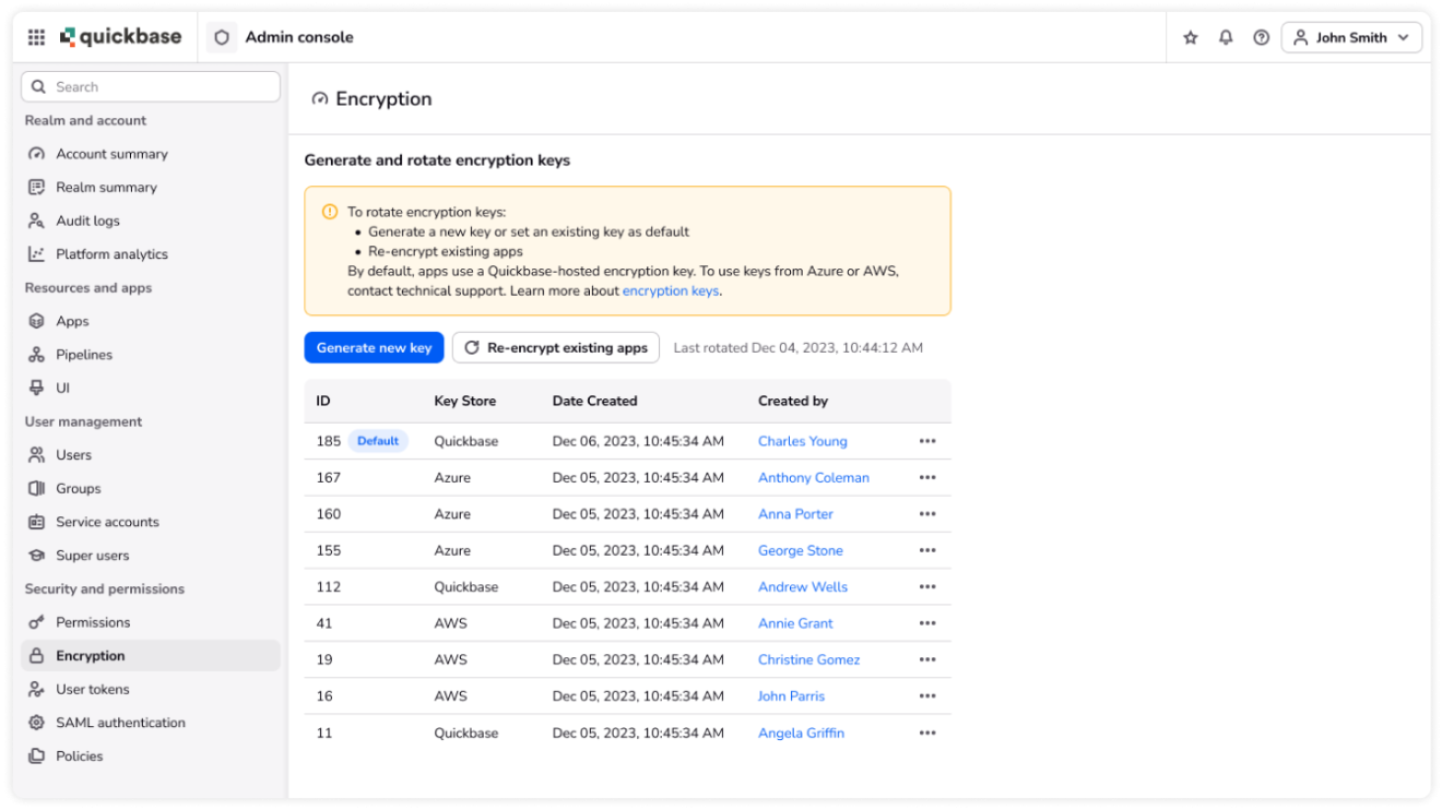 Admin console treated screenshot