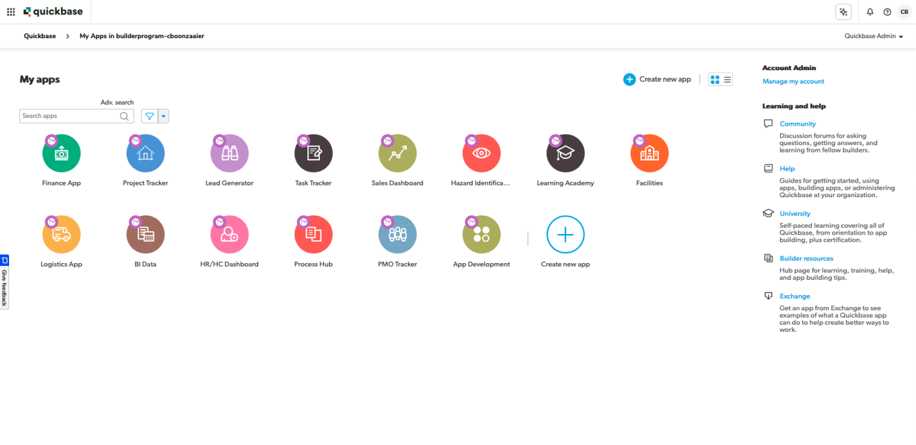 My apps product screenshot