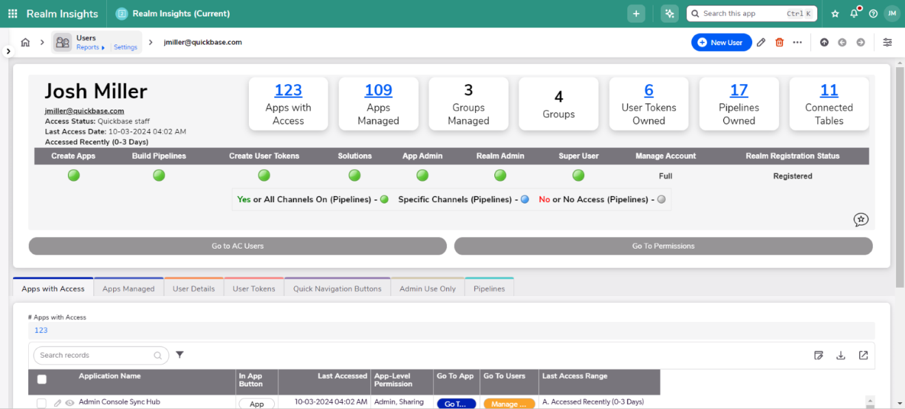 Proactive monitoring capabilities in Quickbase